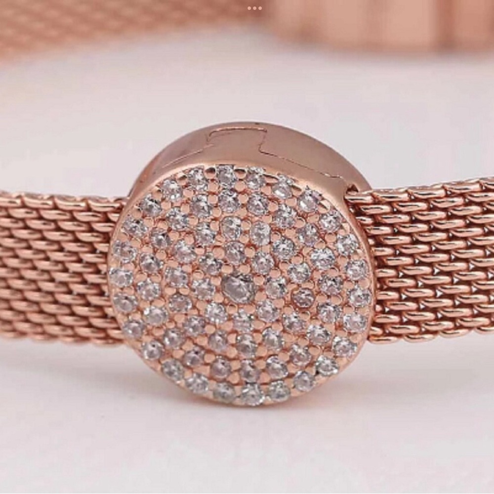 Pandora Reflexions™ Rose Gold Dazzling Elegance Clip Charm with Cubic Zirconia